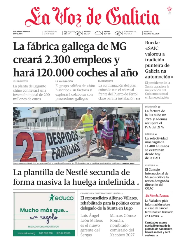 La Voz de Galicia (Arousa) — 02/06