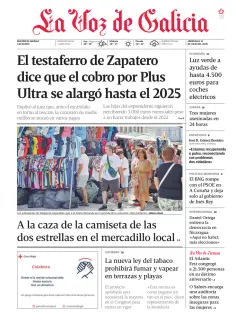 Portada de La Voz de Galicia (Arousa), 22 de julio de 2026