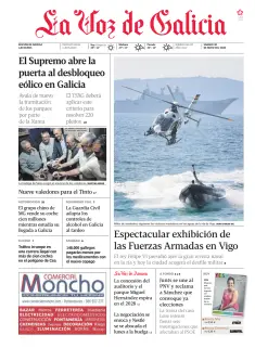 Portada de La Voz de Galicia (Arousa), 30 de mayo de 2026