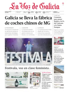 Portada de La Voz de Galicia (Arousa), 31 de mayo de 2026