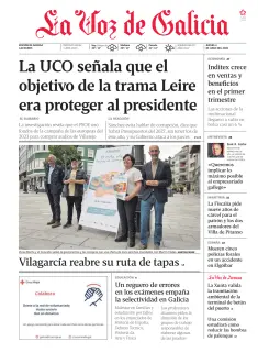 Portada de La Voz de Galicia (Arousa), 4 de junio de 2026