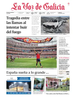 Portada de La Voz de Galicia (Barbanza), 11 de julio de 2026