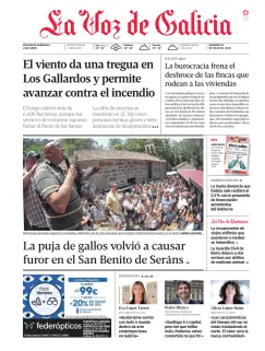 Portada de La Voz de Galicia (Barbanza), 12 de julio de 2026