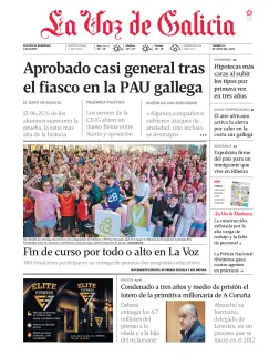 Portada de La Voz de Galicia (Barbanza), 12 de junio de 2026