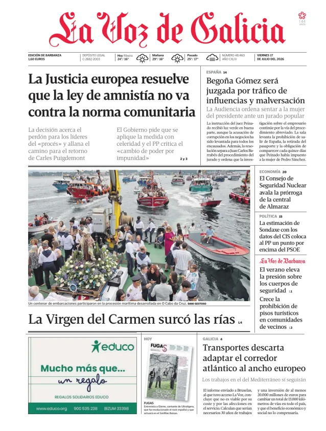 La Voz de Galicia (Barbanza) — 17/07