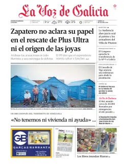 Portada de La Voz de Galicia (Barbanza), 24 de julio de 2026