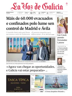 Portada de La Voz de Galicia (Barbanza), 25 de julio de 2026