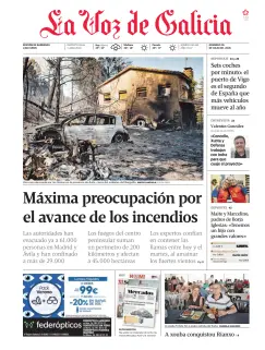 Portada de La Voz de Galicia (Barbanza), 26 de julio de 2026