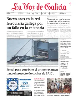 Portada de La Voz de Galicia (Barbanza), 9 de julio de 2026