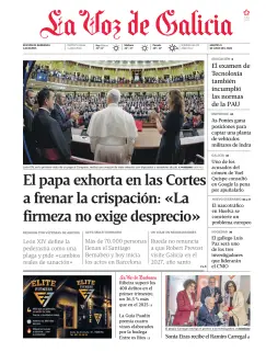 Portada de La Voz de Galicia (Barbanza), 9 de junio de 2026