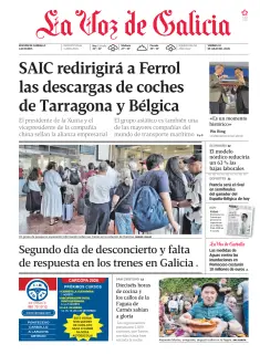 Portada de La Voz de Galicia (Carballo), 10 de julio de 2026