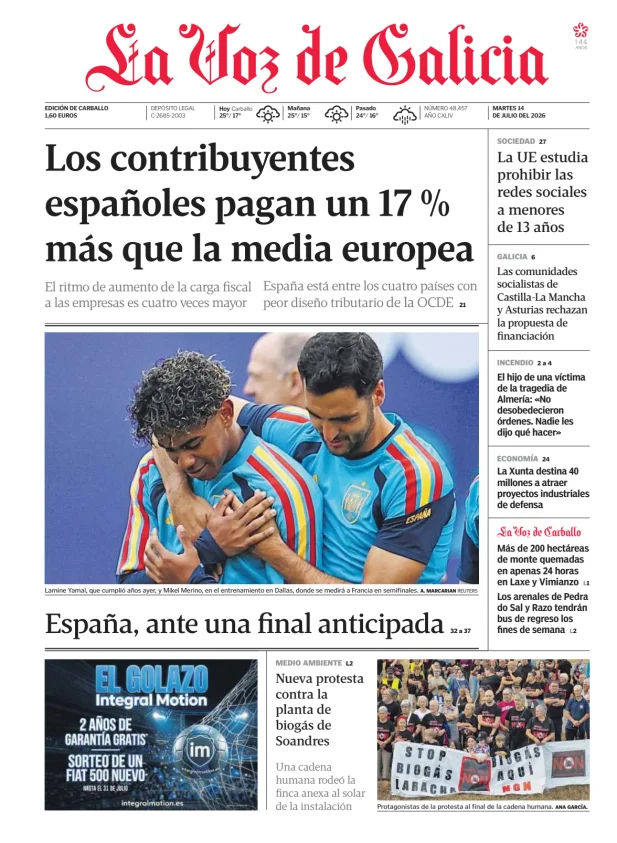 La Voz de Galicia (Carballo) — 14/07