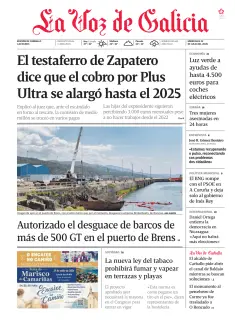 Portada de La Voz de Galicia (Carballo), 22 de julio de 2026