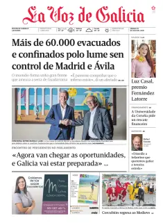 Portada de La Voz de Galicia (Carballo), 25 de julio de 2026