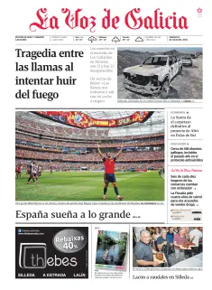 Portada de La Voz de Galicia (Deza y Tabeirós), 11 de julio de 2026