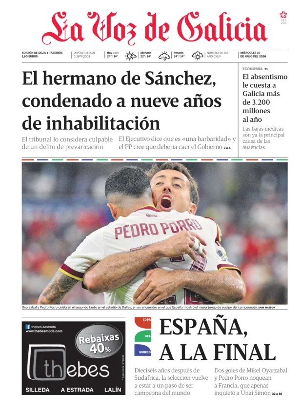 La Voz de Galicia (Deza y Tabeirós) — 15/07