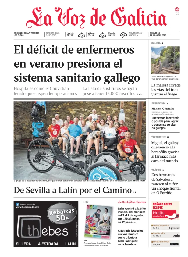 La Voz de Galicia (Deza y Tabeirós) — 18/07