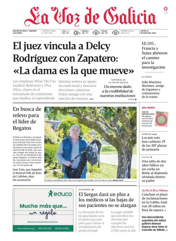 La Voz de Galicia (Deza y Tabeirós) — 21/05