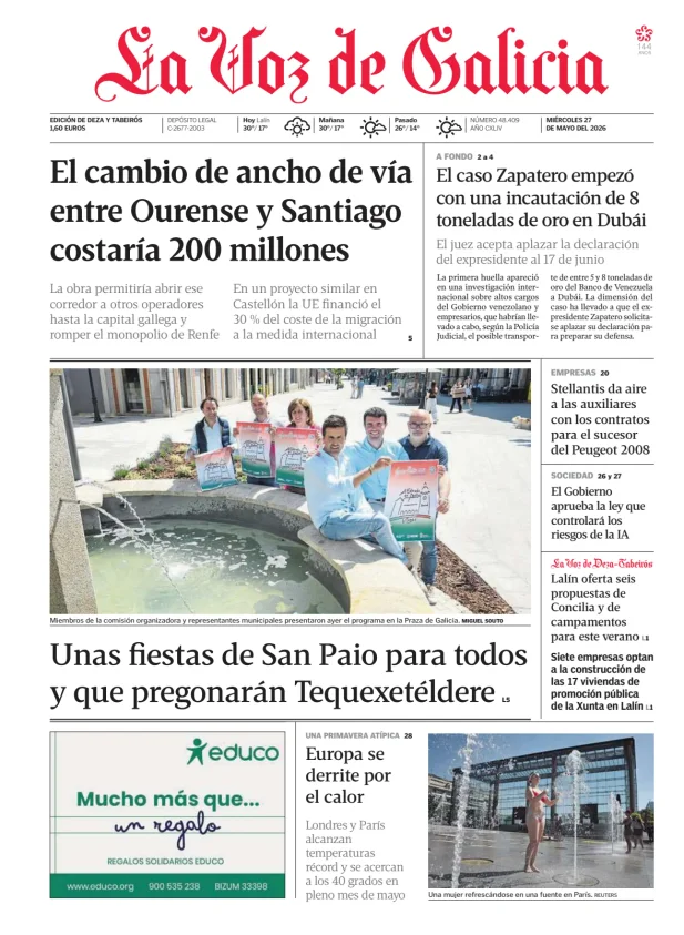 La Voz de Galicia (Deza y Tabeirós) — 27/05