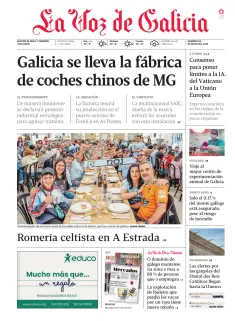 Portada de La Voz de Galicia (Deza y Tabeirós), 31 de mayo de 2026