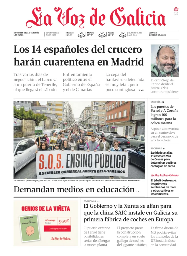 La Voz de Galicia (Deza y Tabeirós) — 07/05
