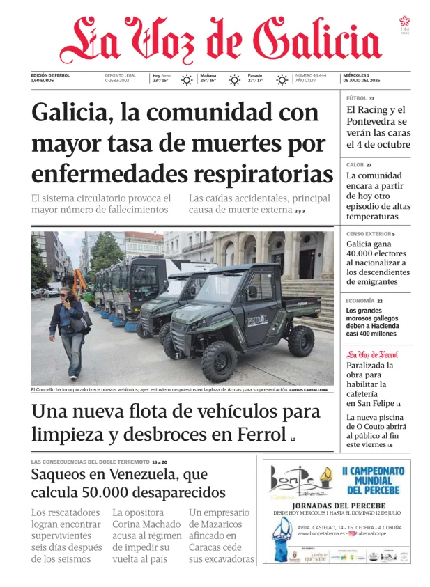 La Voz de Galicia (Ferrol) — 01/07