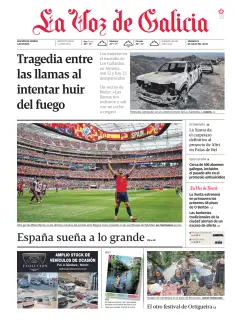 Portada de La Voz de Galicia (Ferrol), 11 de julio de 2026