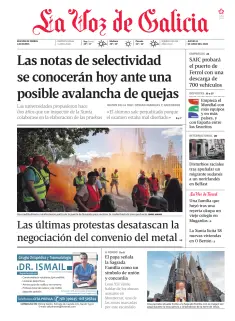 Portada de La Voz de Galicia (Ferrol), 11 de junio de 2026