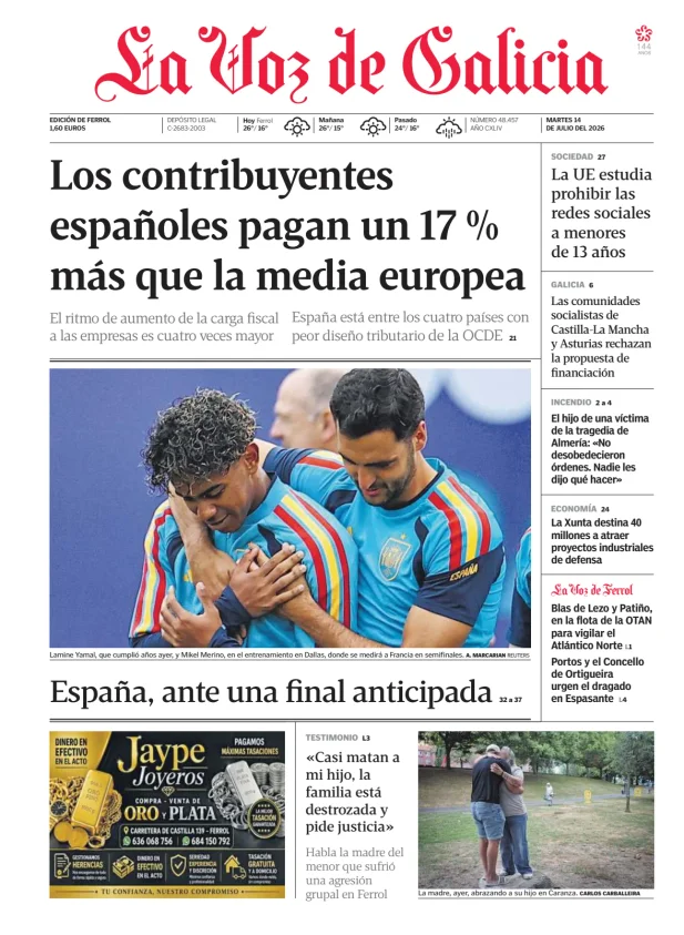 La Voz de Galicia (Ferrol) — 14/07