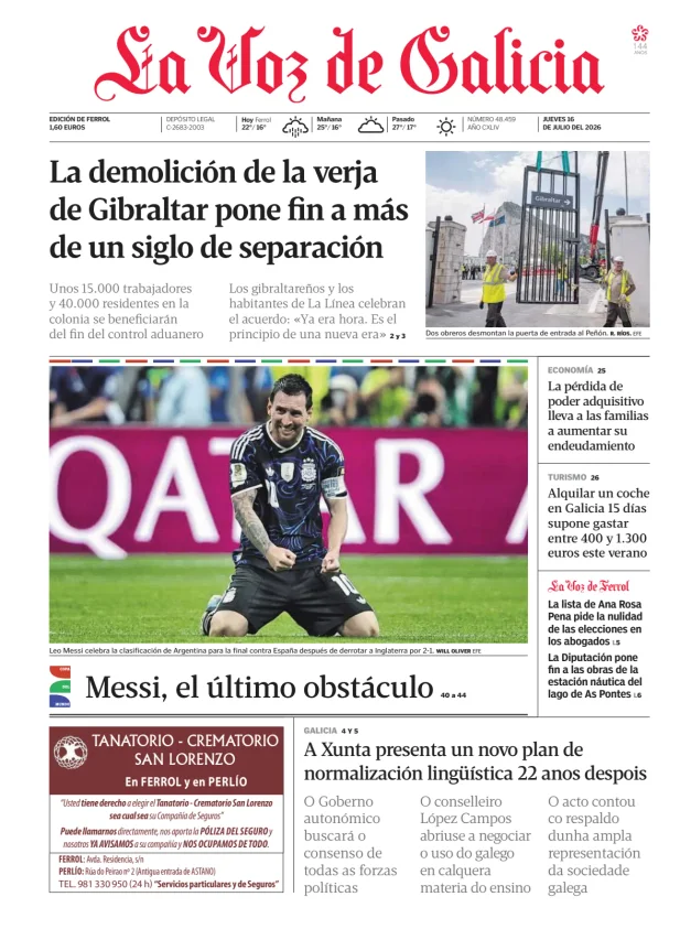 La Voz de Galicia (Ferrol) — 16/07