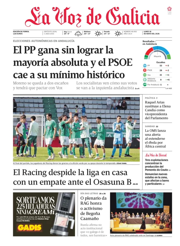La Voz de Galicia (Ferrol) — 18/05