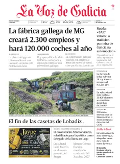 Portada de La Voz de Galicia (Ferrol), 2 de junio de 2026