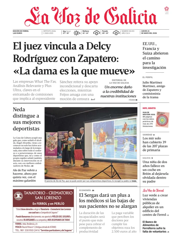 La Voz de Galicia (Ferrol) — 21/05