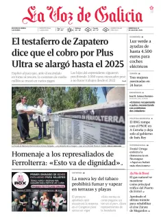 Portada de La Voz de Galicia (Ferrol), 22 de julio de 2026