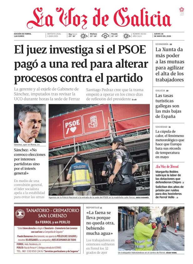 La Voz de Galicia (Ferrol) — 28/05