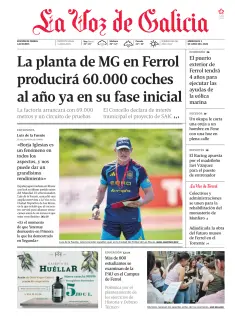Portada de La Voz de Galicia (Ferrol), 3 de junio de 2026