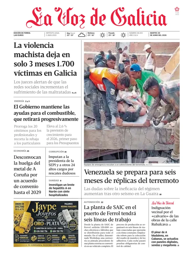 La Voz de Galicia (Ferrol) — 30/06