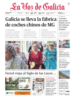 Portada de La Voz de Galicia (Ferrol), 31 de mayo de 2026