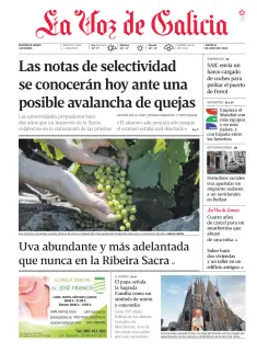 Portada de La Voz de Galicia (Lemos), 11 de junio de 2026