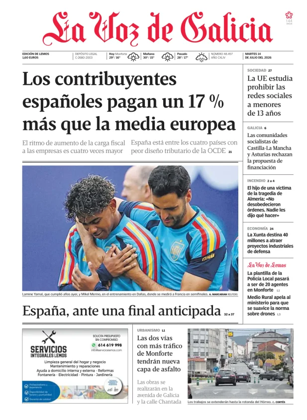 La Voz de Galicia (Lemos) — 14/07