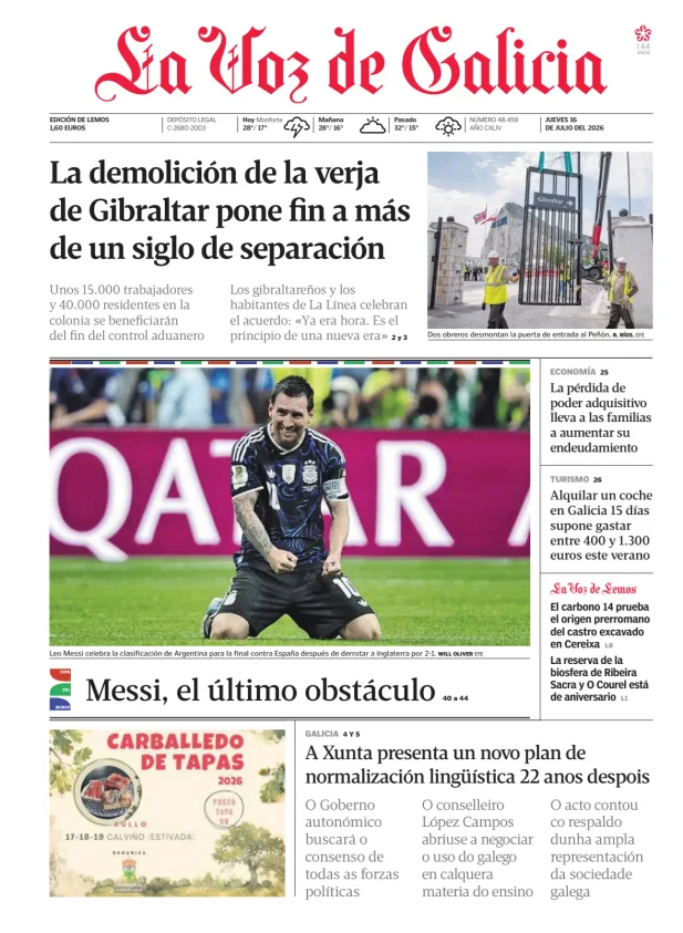 La Voz de Galicia (Lemos) — 16/07
