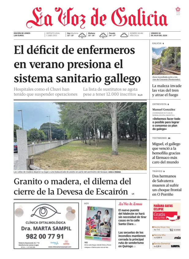 La Voz de Galicia (Lemos) — 18/07
