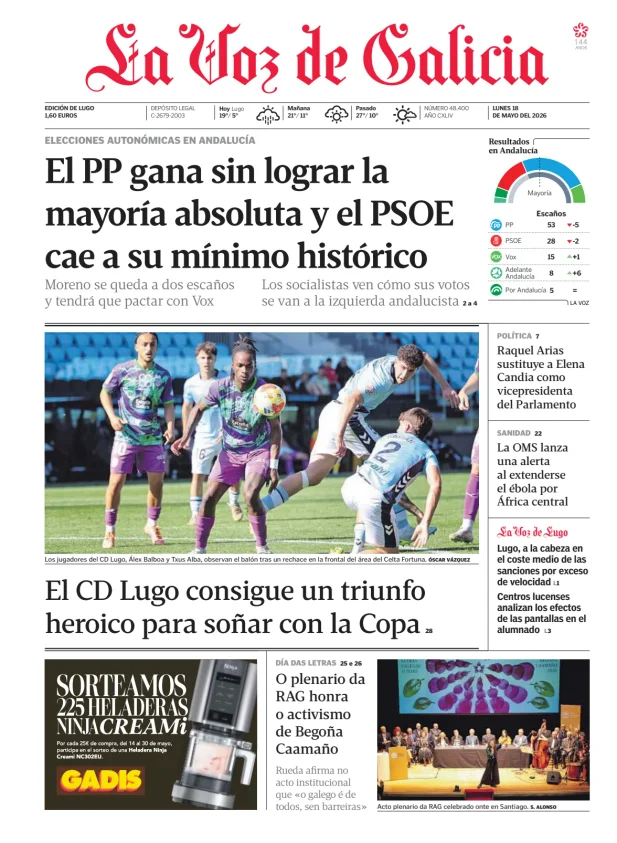 La Voz de Galicia (Lemos) — 18/05