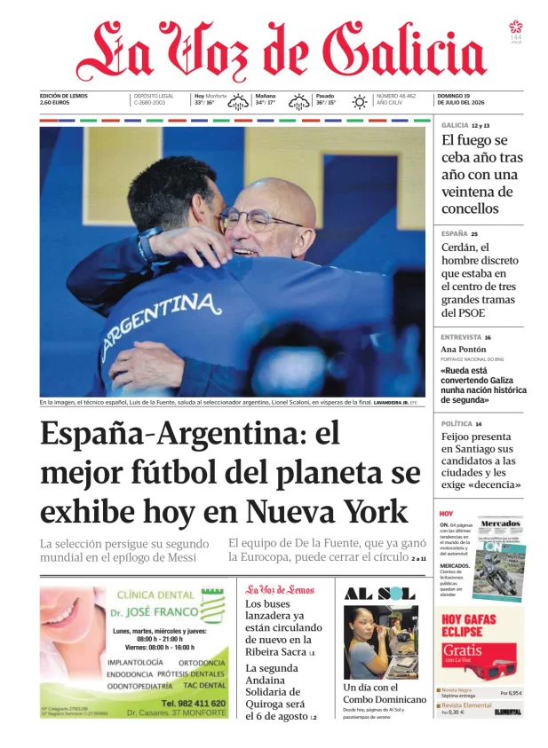 La Voz de Galicia (Lemos) — 19/07
