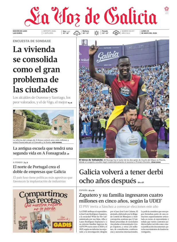 La Voz de Galicia (Lemos) — 25/05