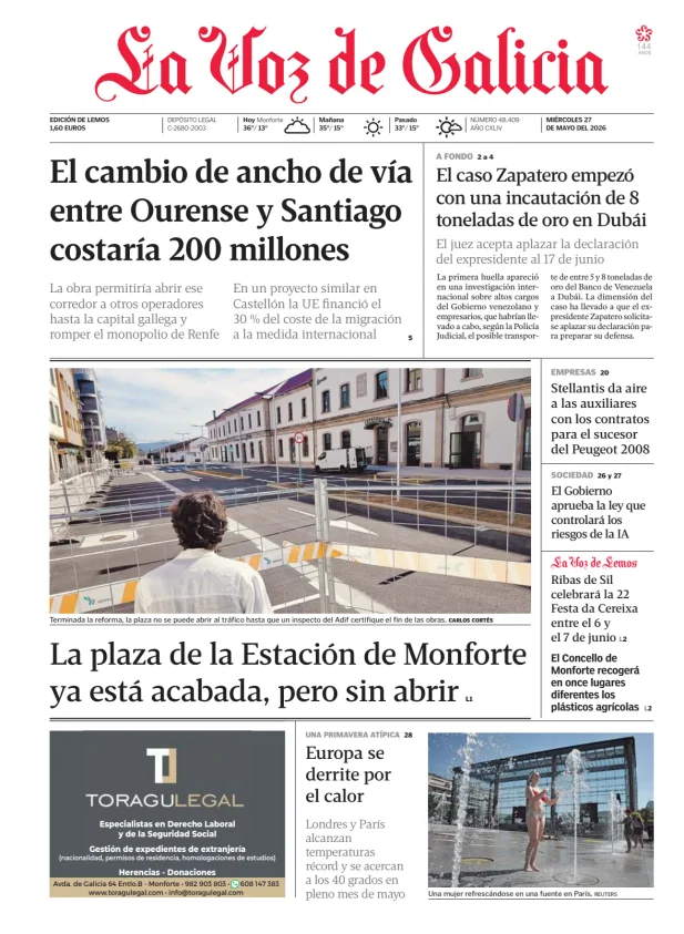 La Voz de Galicia (Lemos) — 27/05