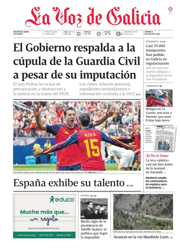 La Voz de Galicia (Lemos) — 03/07