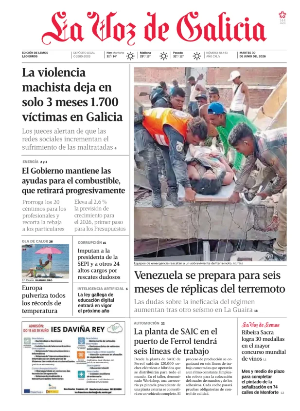 La Voz de Galicia (Lemos) — 30/06