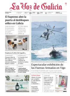Portada de La Voz de Galicia (Lemos), 30 de mayo de 2026