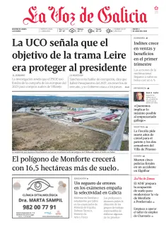Portada de La Voz de Galicia (Lemos), 4 de junio de 2026
